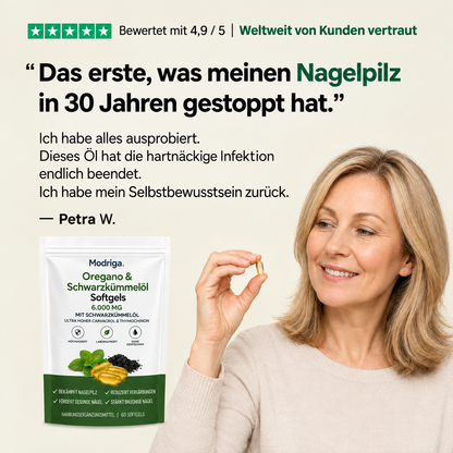 MODRIGA Olio di origano e cumino nero – Contro la micosi delle unghie
