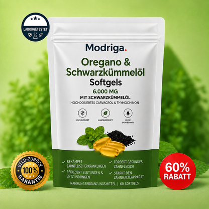 MODRIGA Olio di origano e cumino nero – elimina le malattie gengivali
