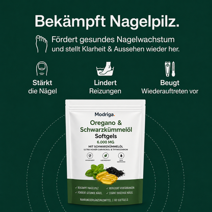 MODRIGA Oregano- & Schwarzkümmelöl – Gegen Nagelpilz