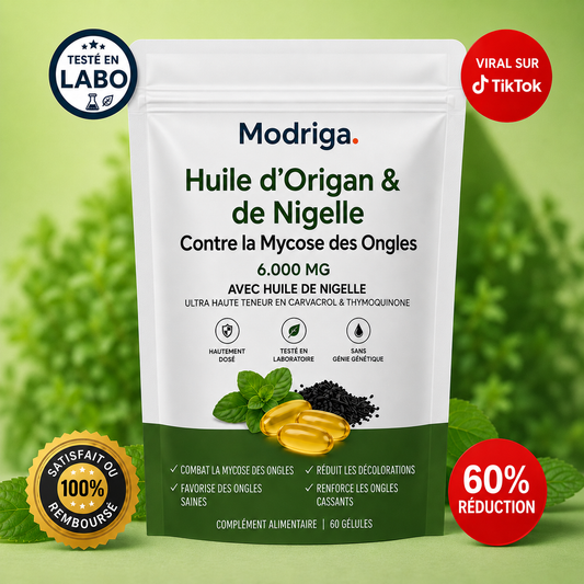Huile d'origan et de nigelle MODRIGA – Contre la mycose des ongles
