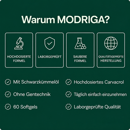 MODRIGA Oregano- und Schwarzkümmelöl