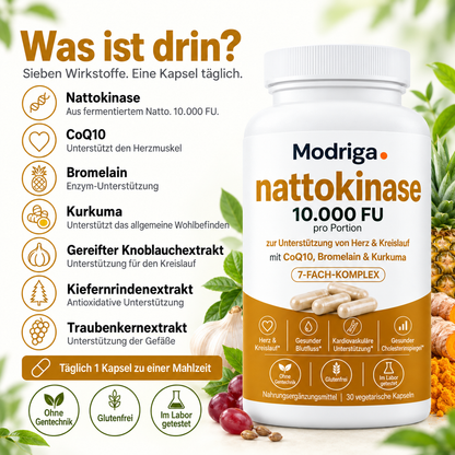 Hochdosierte Nattokinase 10.000 FU – Unterstützung für den Kreislauf